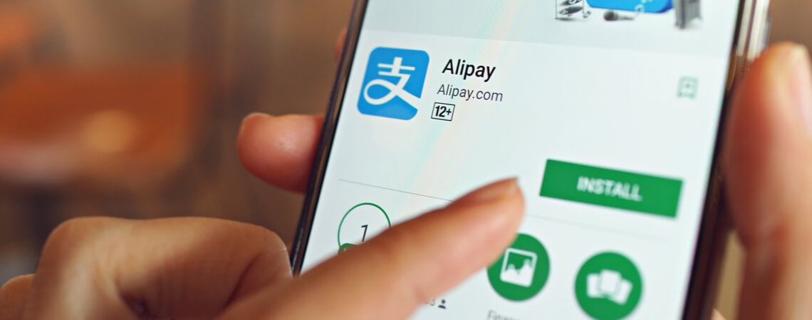 Alipay auf einem Smartphone