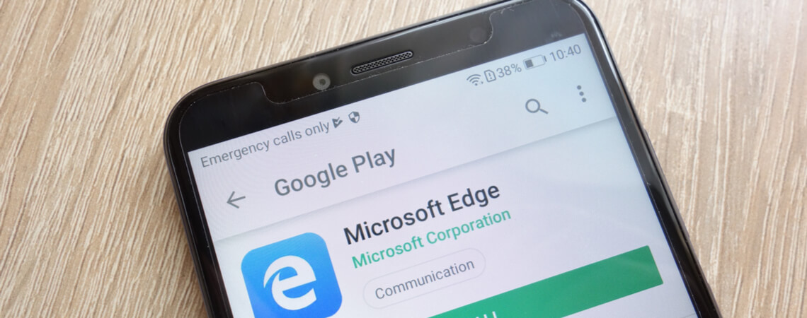 Microsoft Edge im Google Play Store