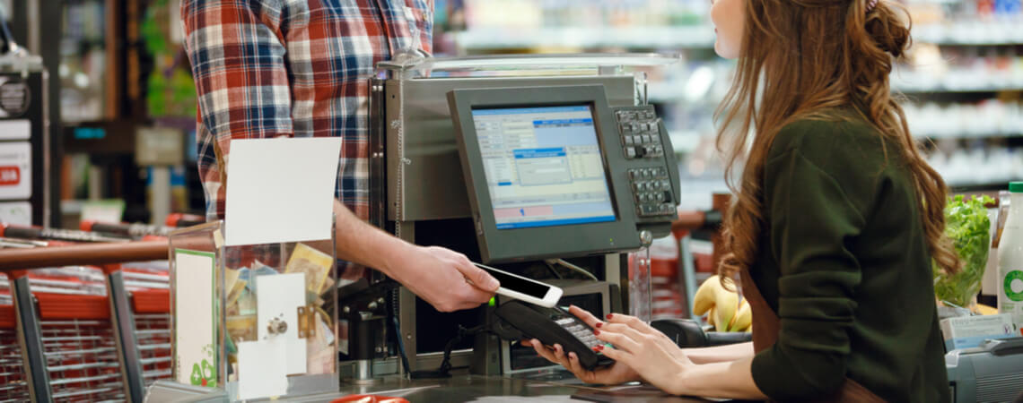 Mobile Payment an Supermarktkasse