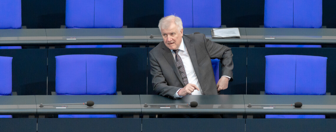 Horst Seehofer allein im Bundestag