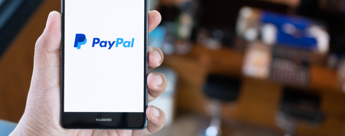 PayPal-Logo auf einem Smartphone