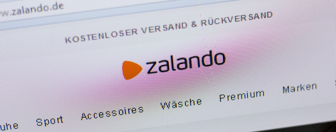 Screenshot Zalando-Website