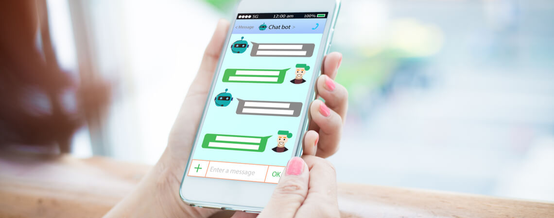 Chatbot auf Smartphone