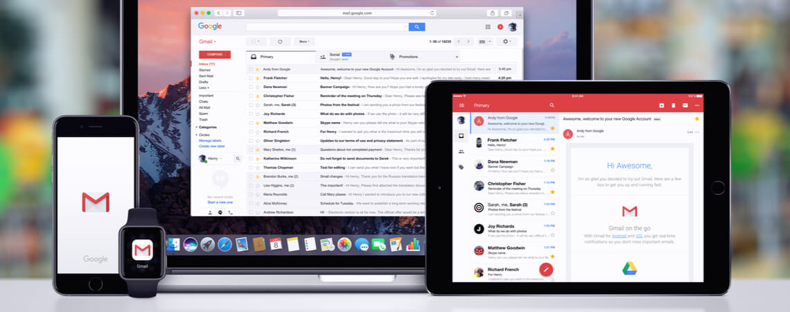 Gmail auf verschiedenen Geräten