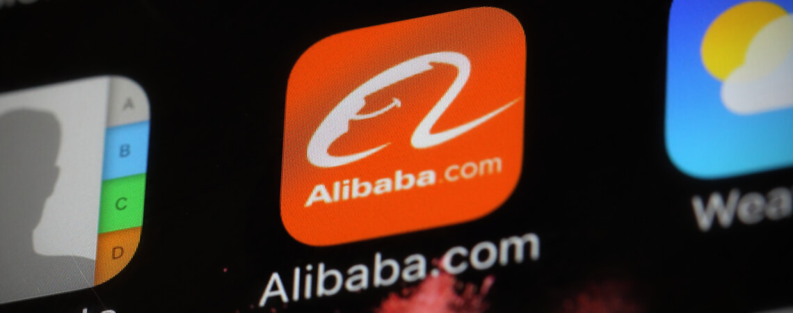 Alibaba-App auf einem Smartphone