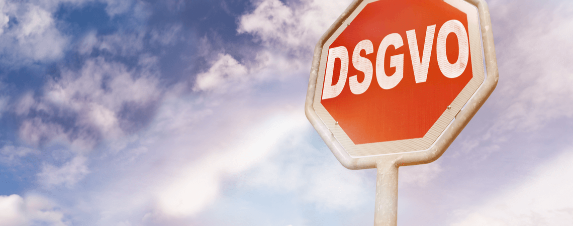 Stoppschild mit der Aufschrift DSGVO