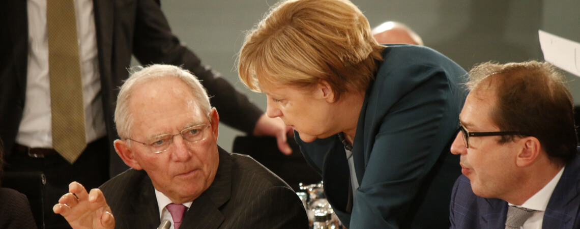 Schäuble, Merkel und Dobrindt