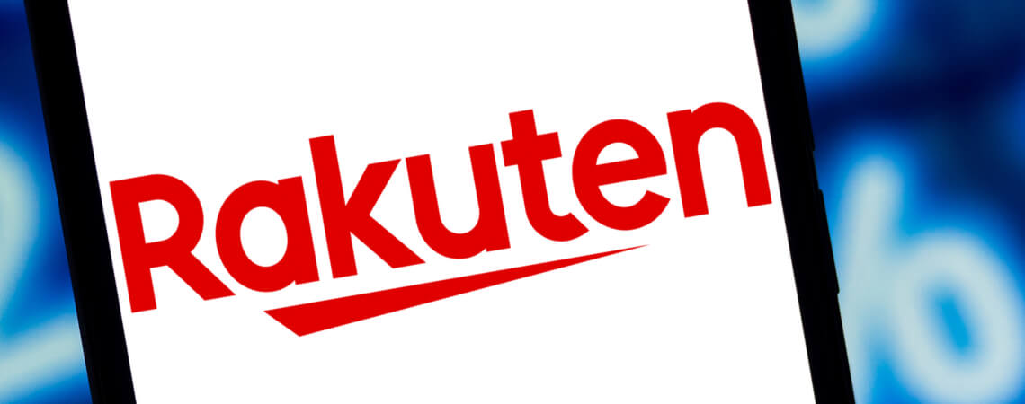 Rakuten-Logo auf einem Smartphone