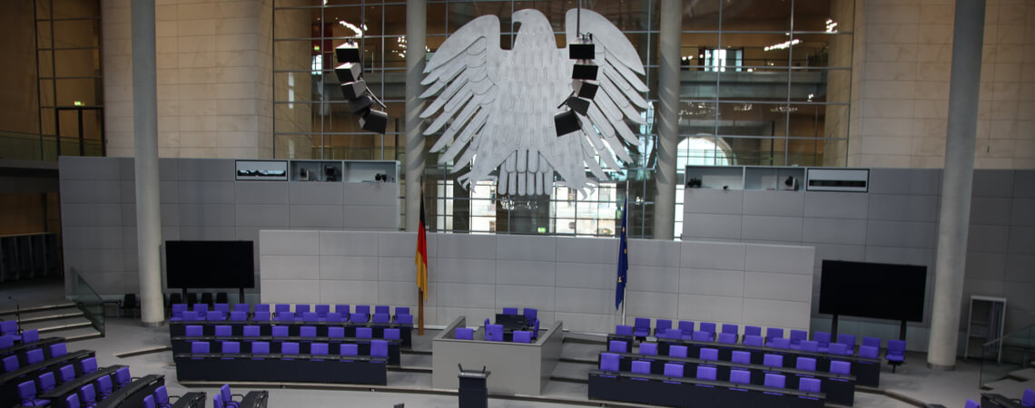 Plenarsaal des Bundestags