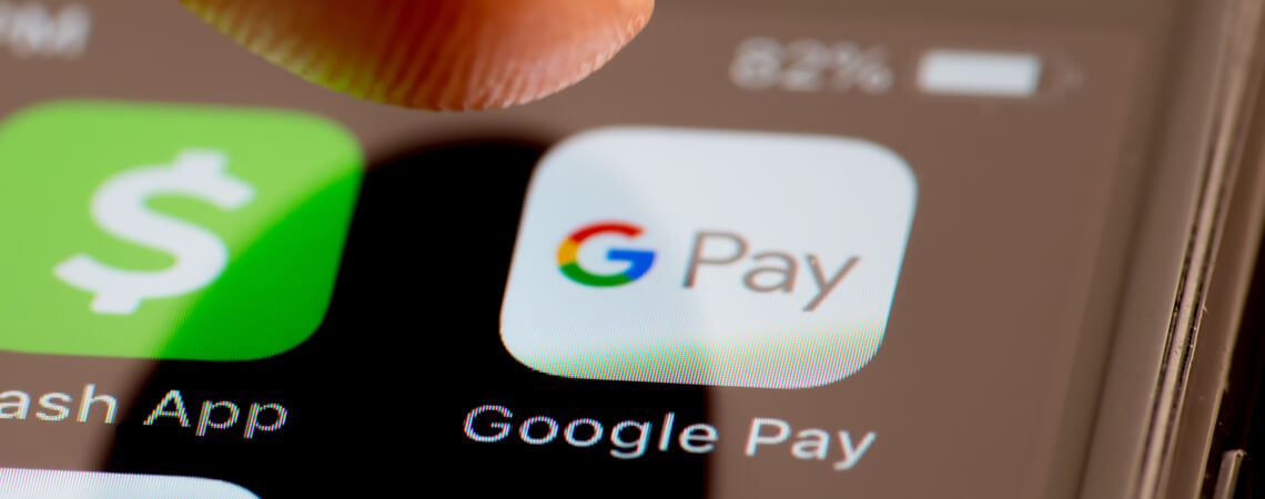 Google Pay auf einem Smartphone