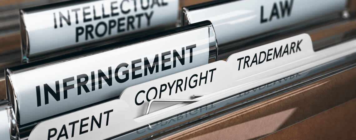 Schutzrechte Copyright Patent auf Ordner