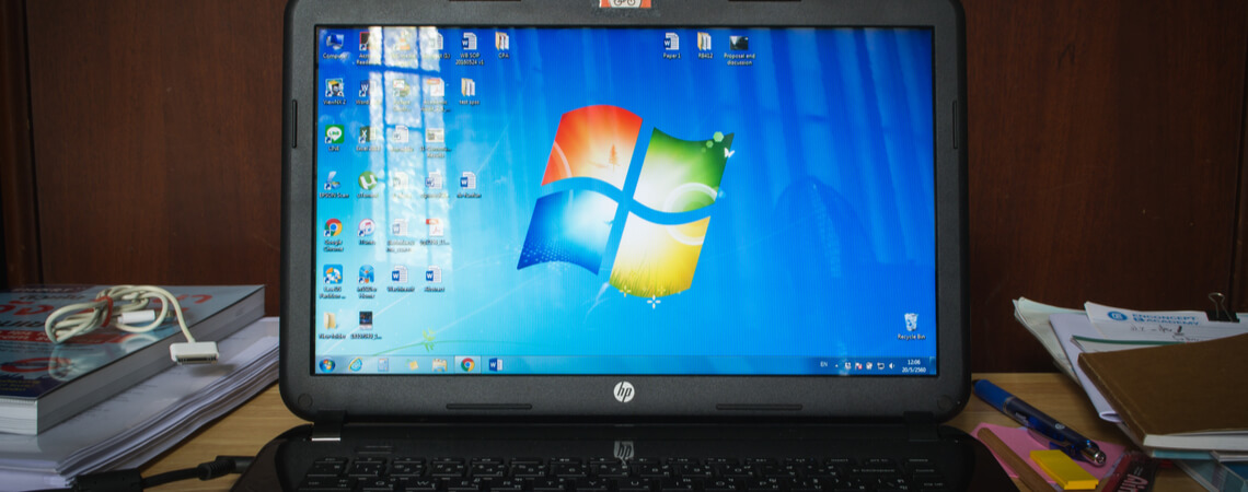 Laptop mit Windows 7