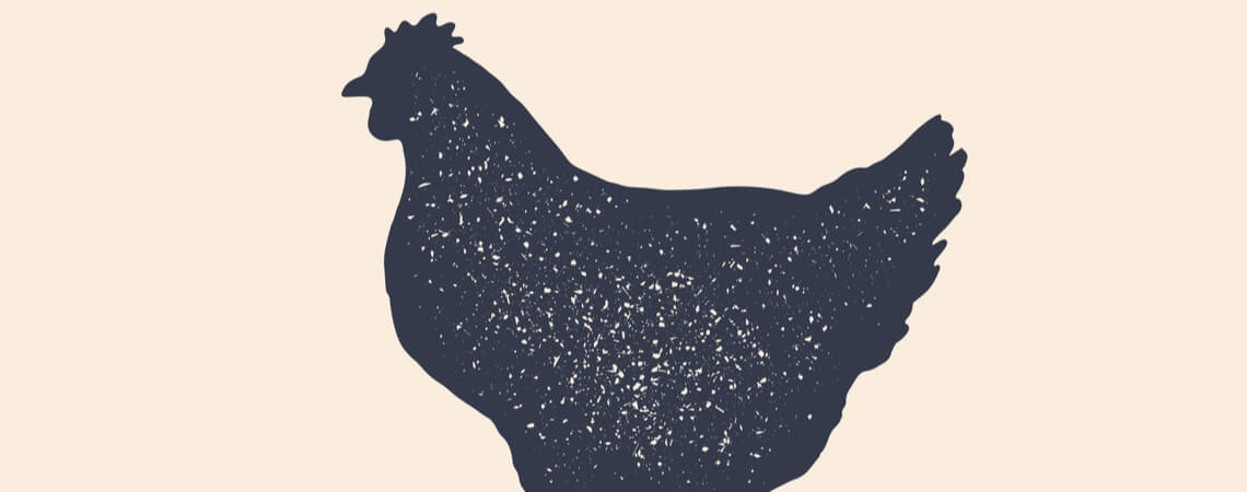 Silhouette eines Huhns