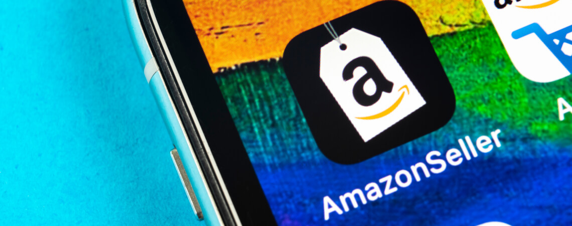 Amazon Seller auf Smartphone-Display