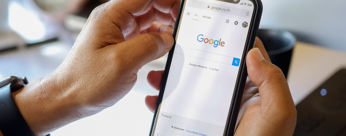 Google-Suche auf Smartphone