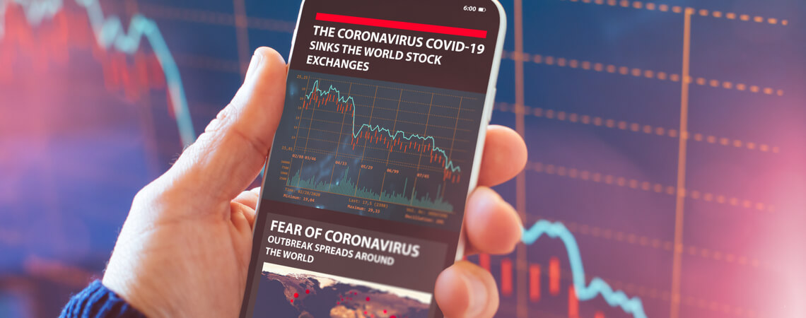 Coronavirus auf Smartphone