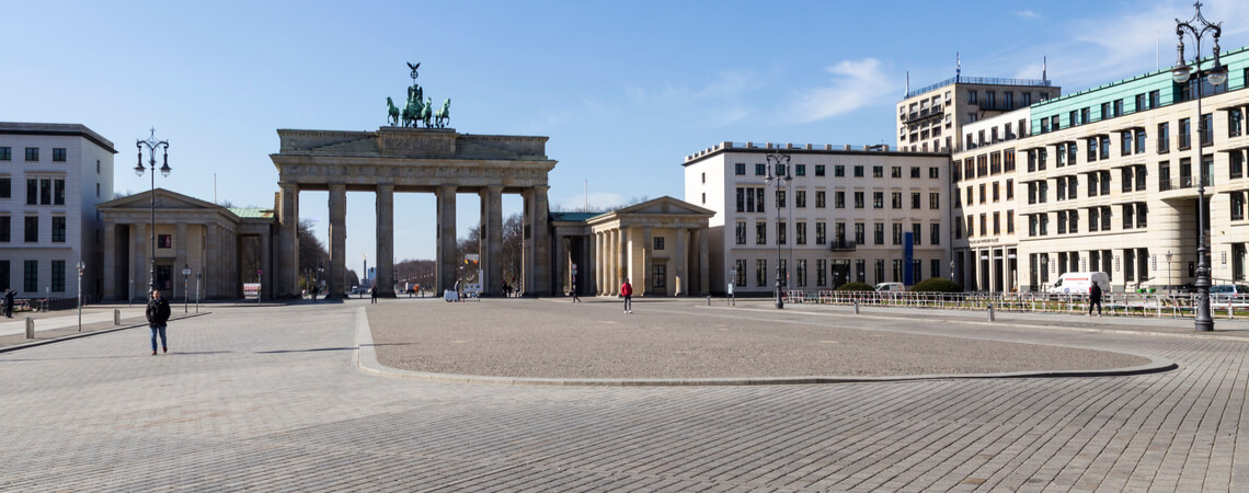 Berlin: Leeres Brandenburger Tor