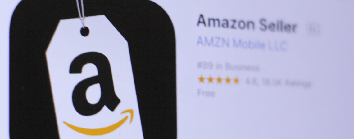 Amazon-Seller-Logo am Bildschirm