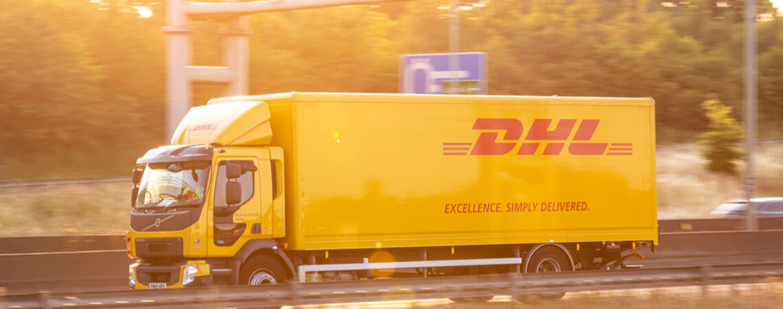 DHL-Laster in Großbritannien