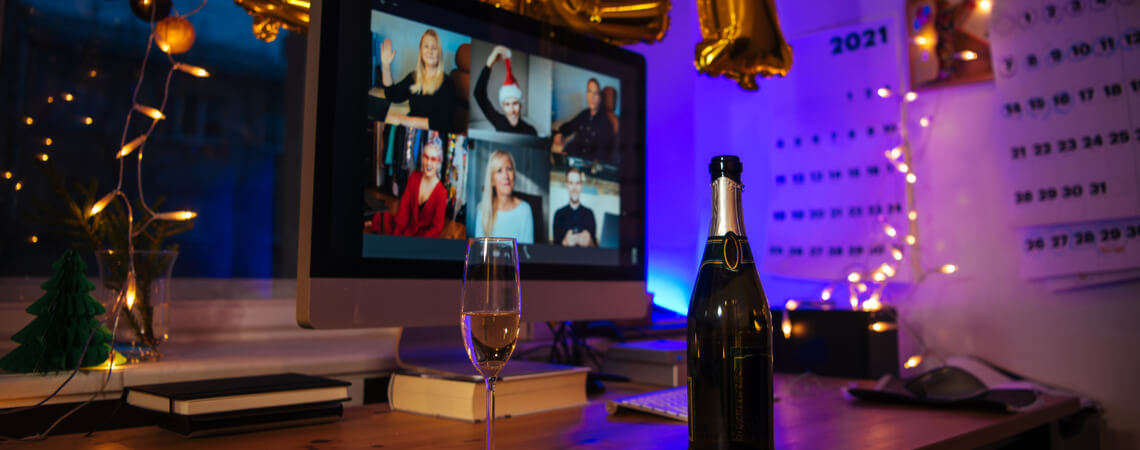 Silvesterparty mit Videocall