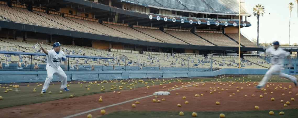 Football-Feld mit Zitronen