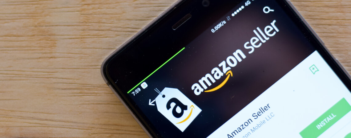 Amazon Seller App auf einem Smartphone