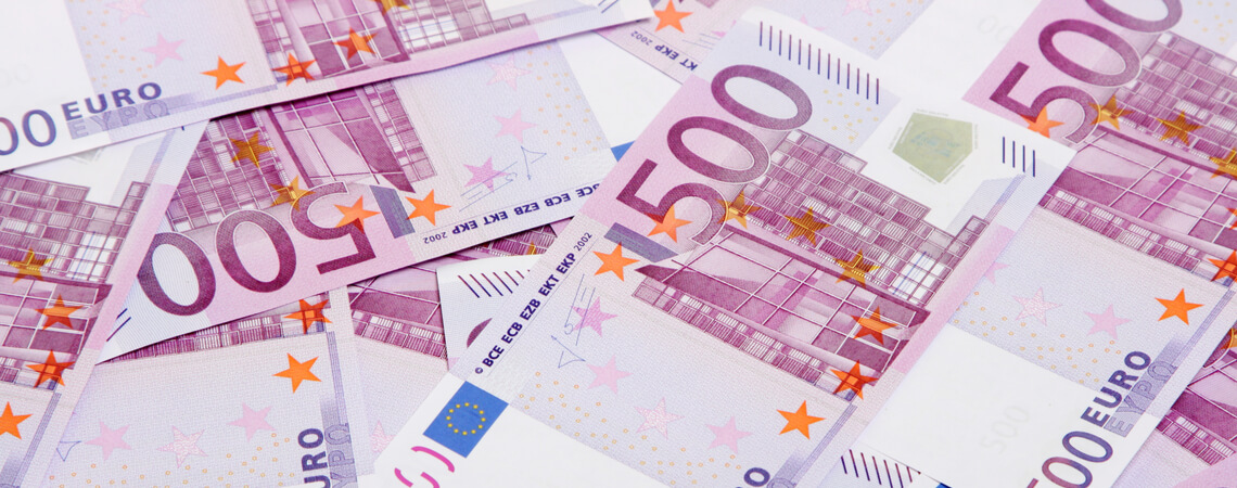 Viele 500-Euro-Scheine 