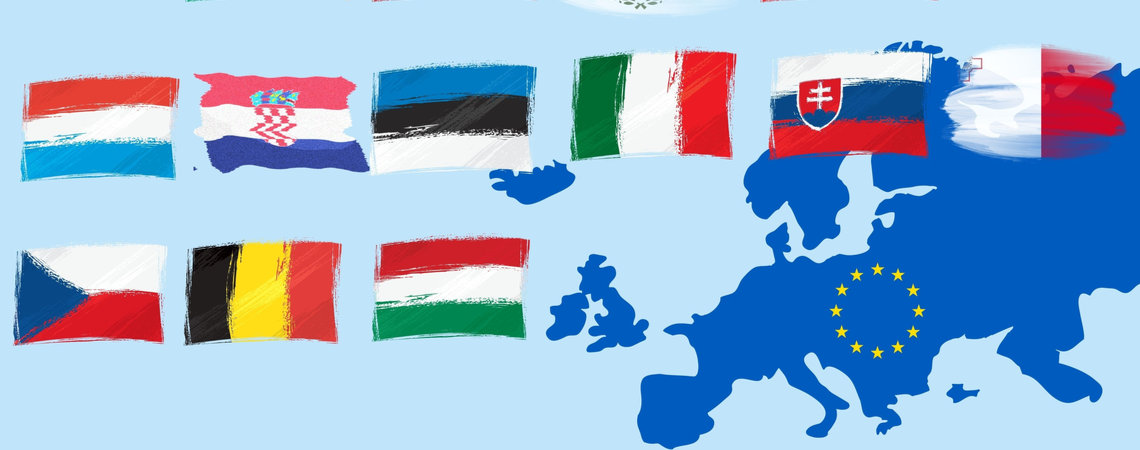 Europa und Flaggen