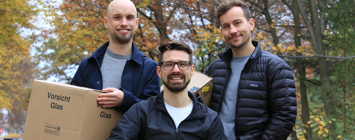 Gründerteam (v.l.n.r.): Tjark Metzner, Sebastian Engel-Wolf, Eik Lämmerhirt