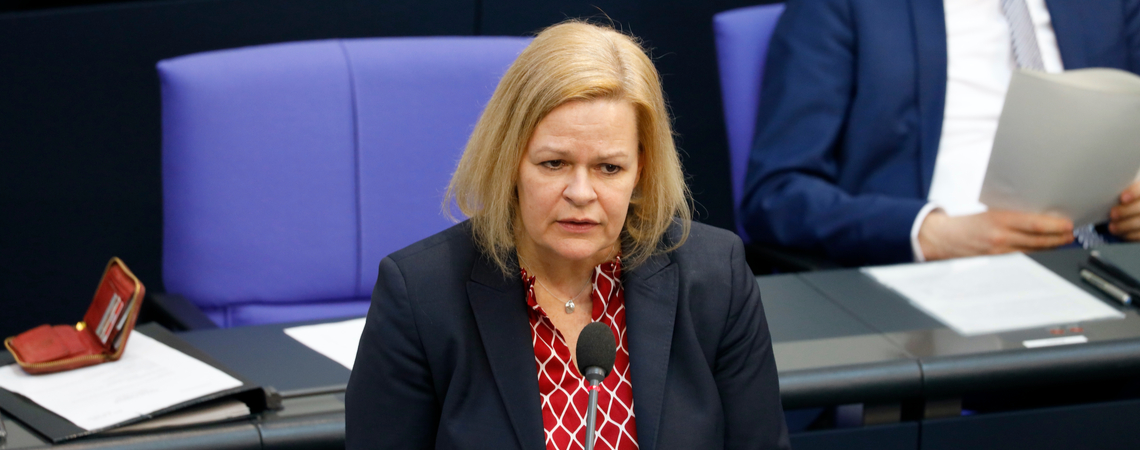 Nancy Faeser im Bundestag