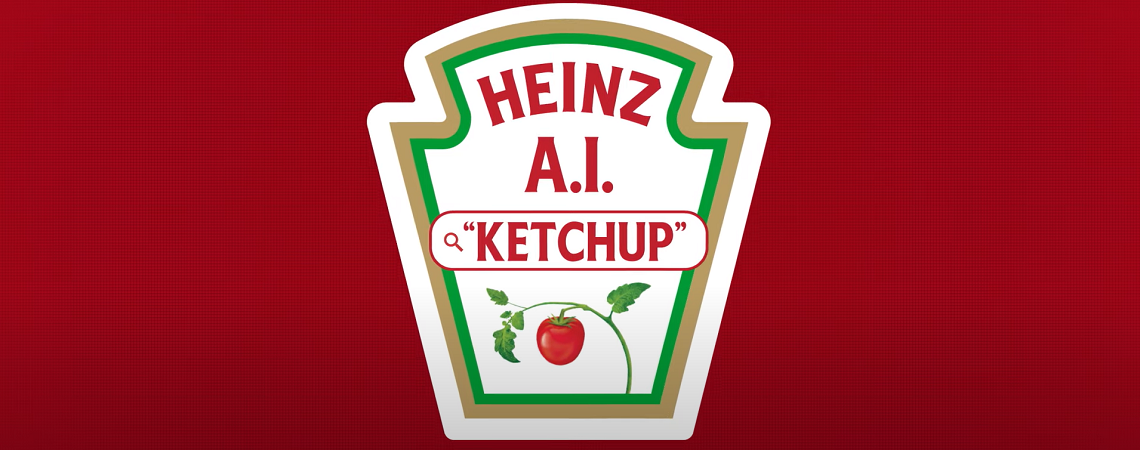 Heinz A.I. Ketchup Schriftzug