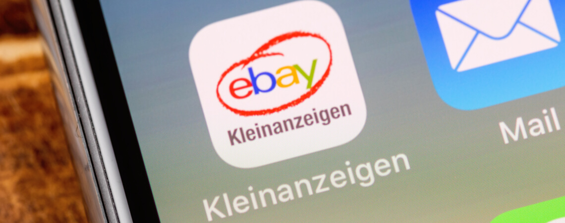 App von Ebay Kleinanzeigen auf einem Smartphone