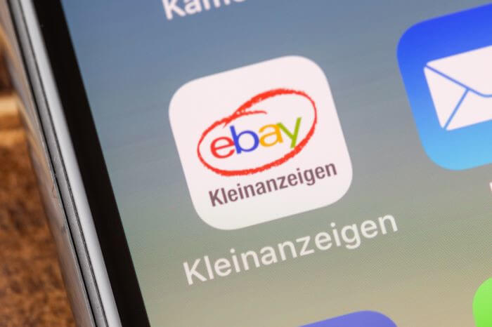 App von Ebay Kleinanzeigen auf einem Smartphone