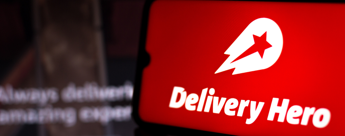 Delivery Hero Logo auf Smartphone