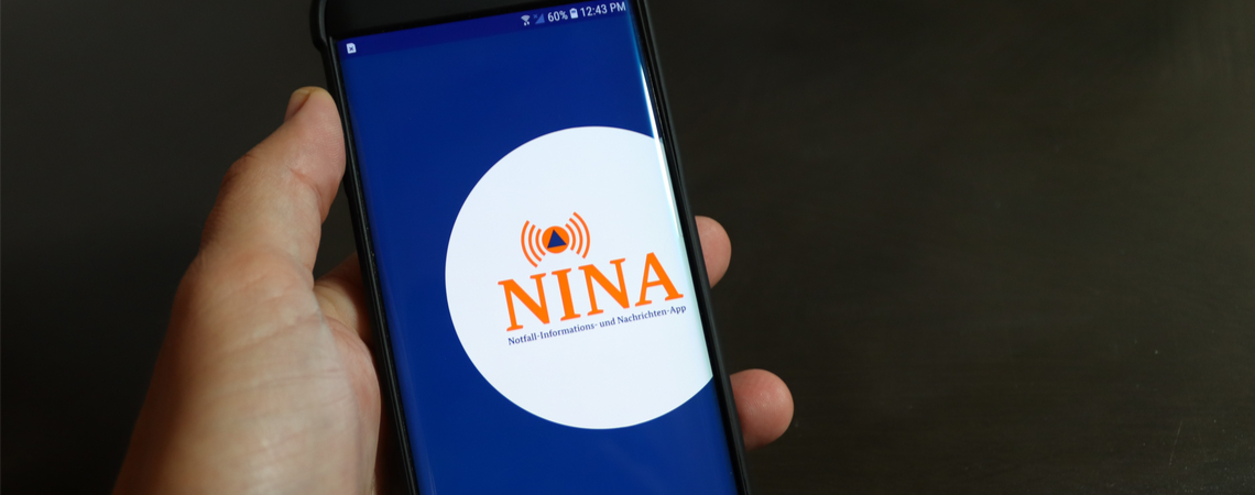 Nina-App auf Smartphone