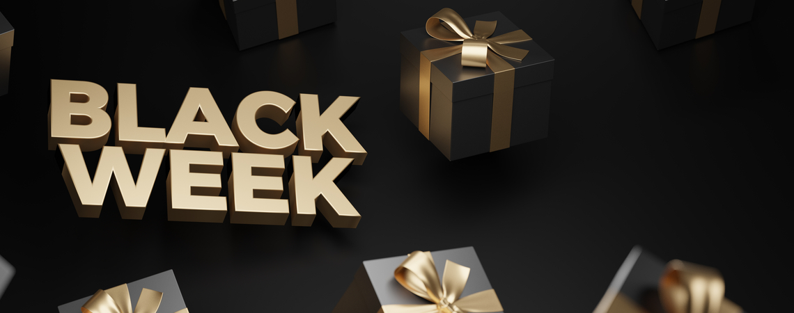 Black Week und schwarze Geschenkboxen