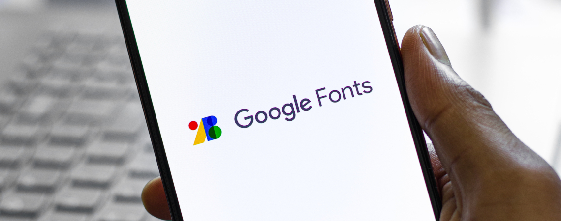 Google Fonts auf einem Smartphone