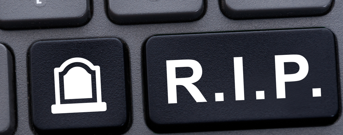 R.I.P. auf Tastatur