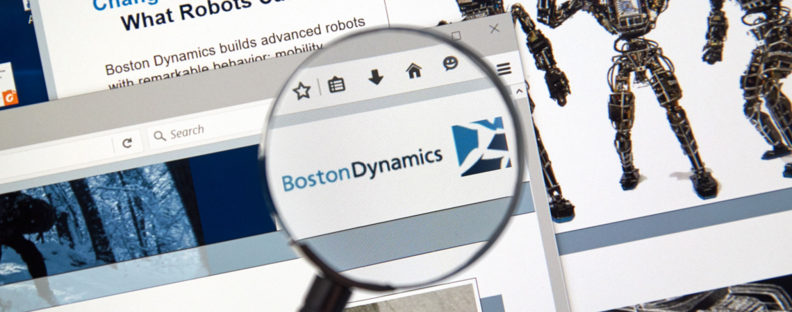 Webseite Boston Dynamics