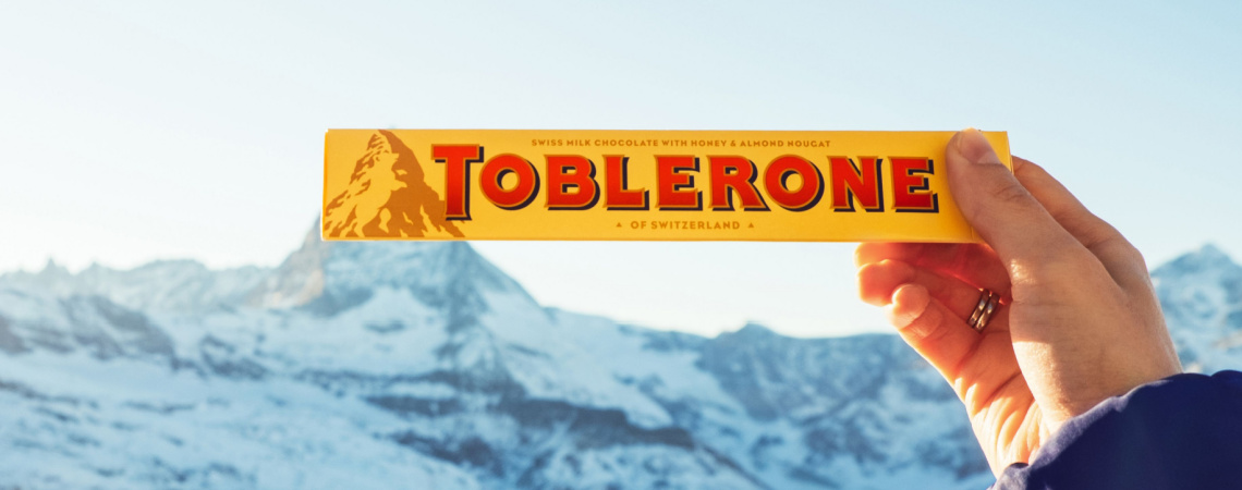 Tobleroneverpackung am Matterhorn