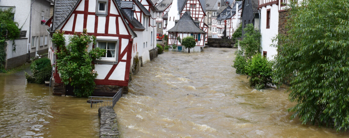Überschwemmung in Deutschland: Beispiel Monreal