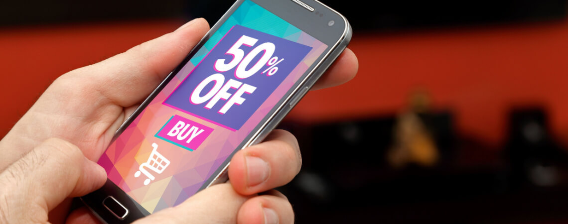 Smartphone Anzeigen 50 Prozent Sale