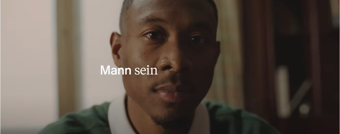 Zalando, Screenshot Kampagnen-Video Mann sein