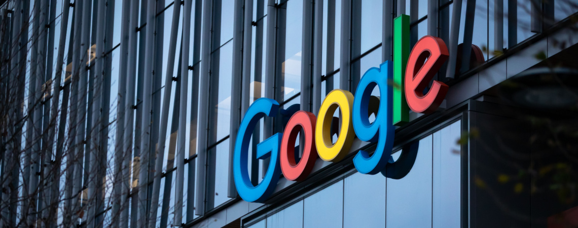 Google-Logo an Büro in Seattle