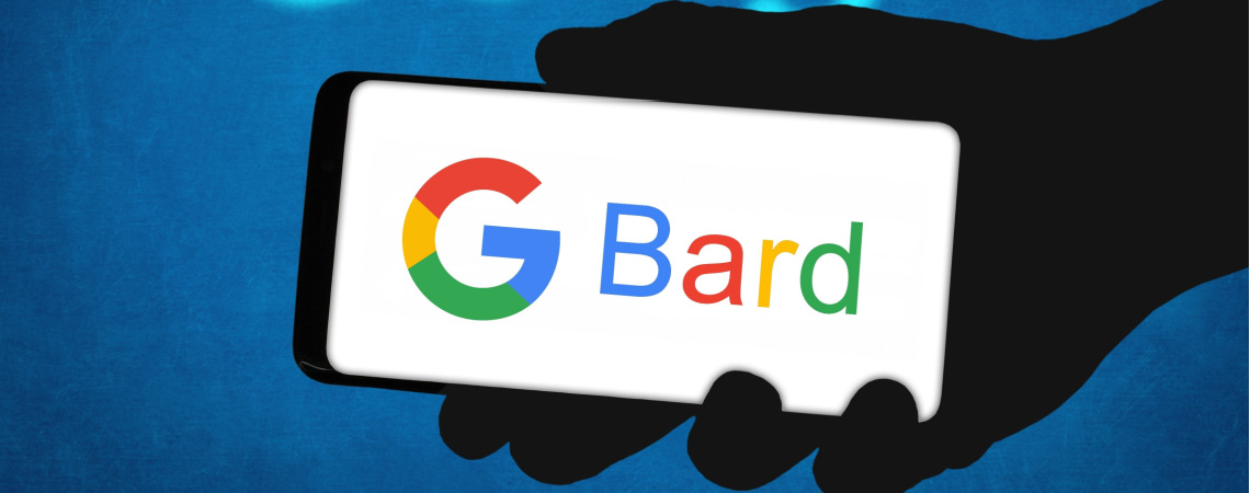 Smartphone mit Google Bard