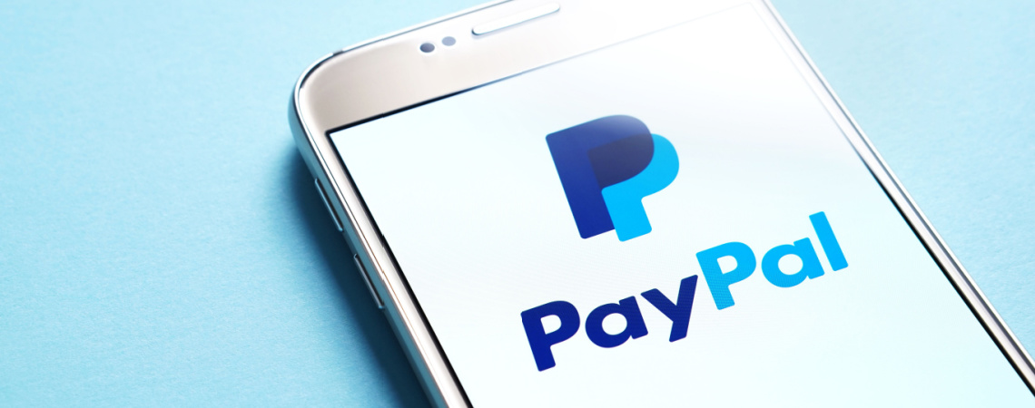 PayPal-Logo auf Smartphone
