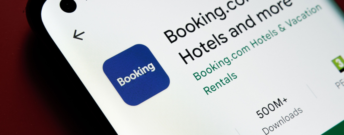 Booking.com auf Smartphone