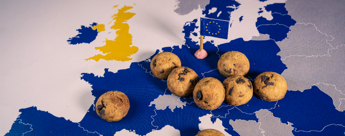Cookies liegen auf Karte der EU