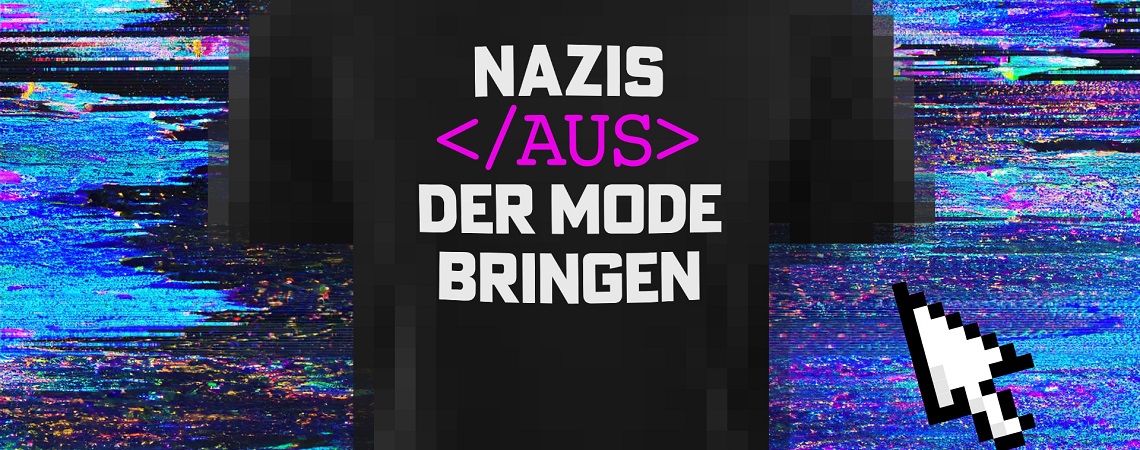 T-Shirt mit Schriftzug „Nazis aus der Mode bringen“
